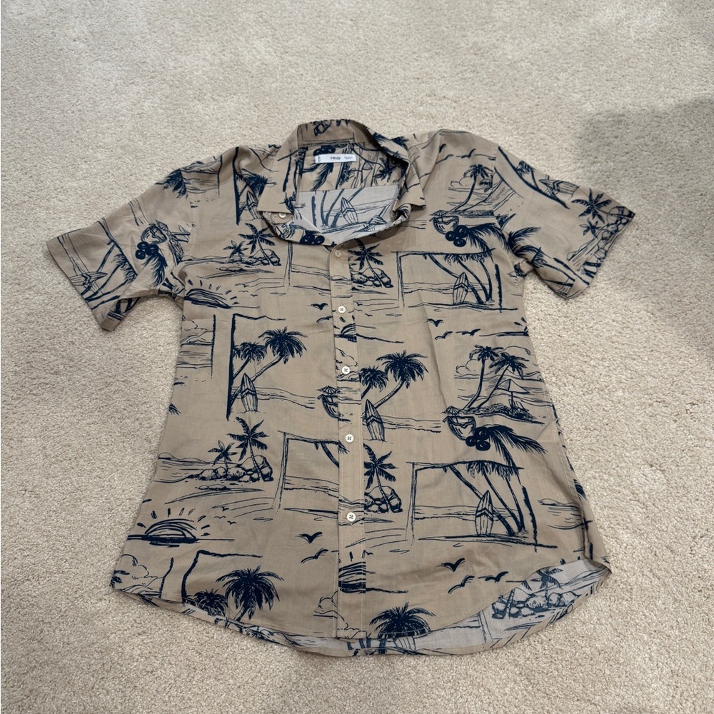 MANGO Tropical Print Shirt - Kids XL